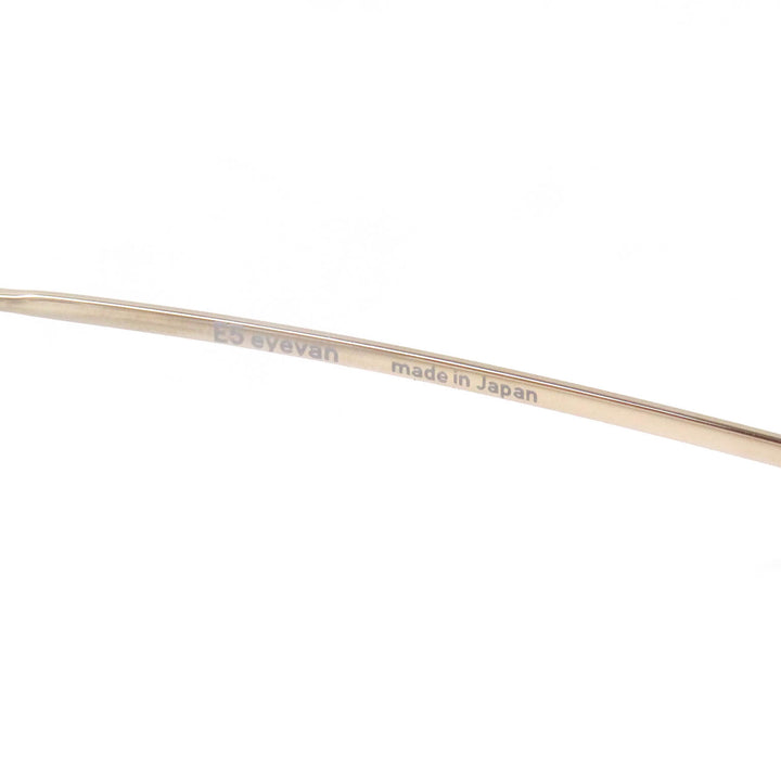 Excellent E5 eyevan Glasses m9 Wellington White gold black ー mens