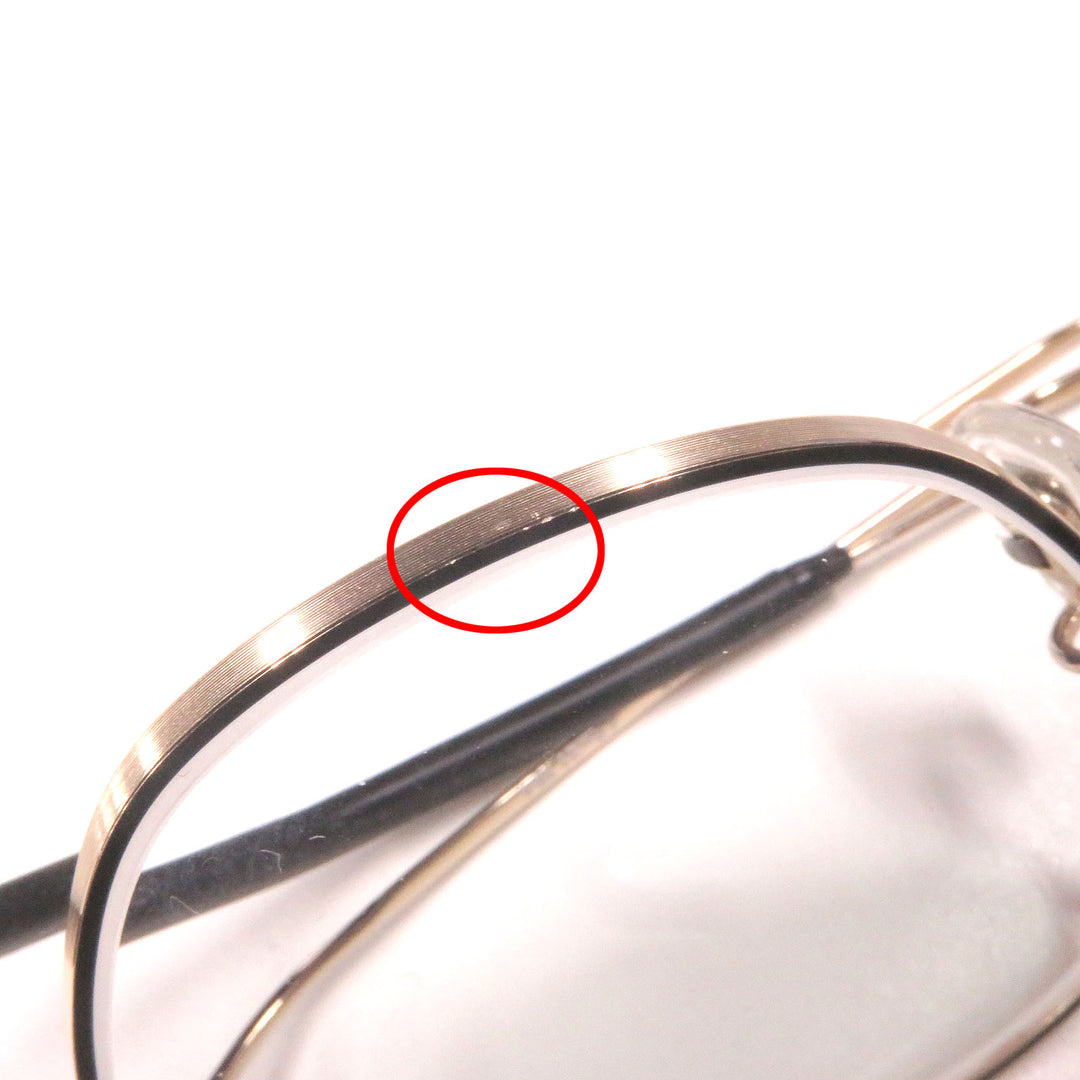 Excellent E5 eyevan Glasses m9 Wellington White gold black ー mens