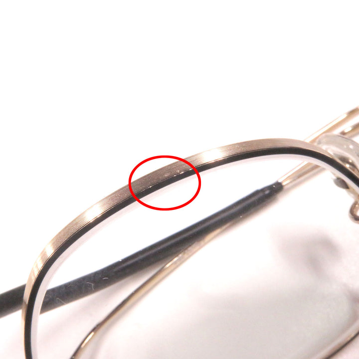 Excellent E5 eyevan Glasses m9 Wellington White gold black ー mens