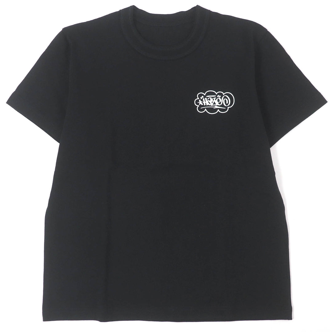 Pristine Sacai Short sleeve T-shirt Eric Haze graphic print black cotton mens 0 23-0466S