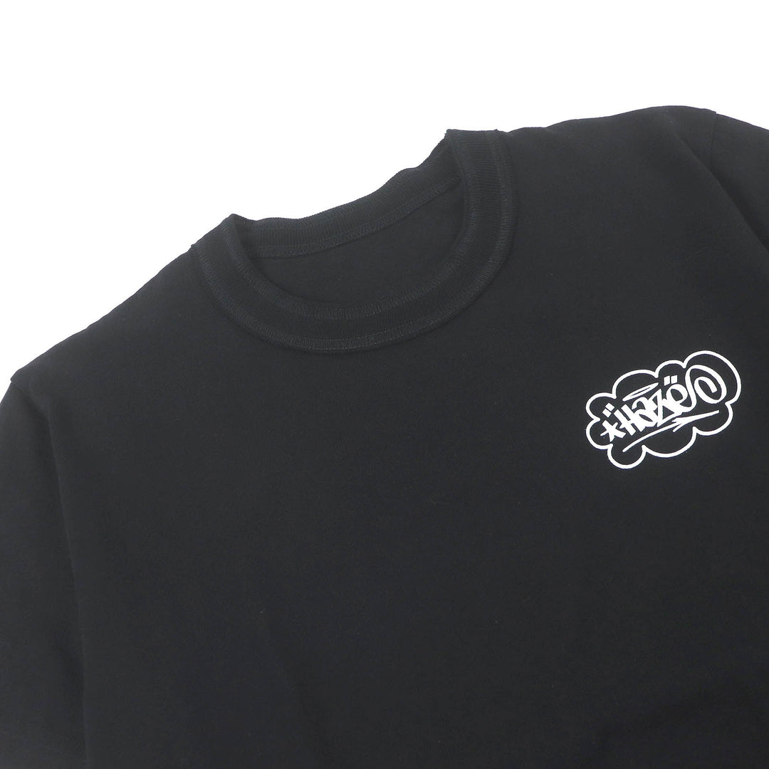 Pristine Sacai Short sleeve T-shirt Eric Haze graphic print black cotton mens 0 23-0466S