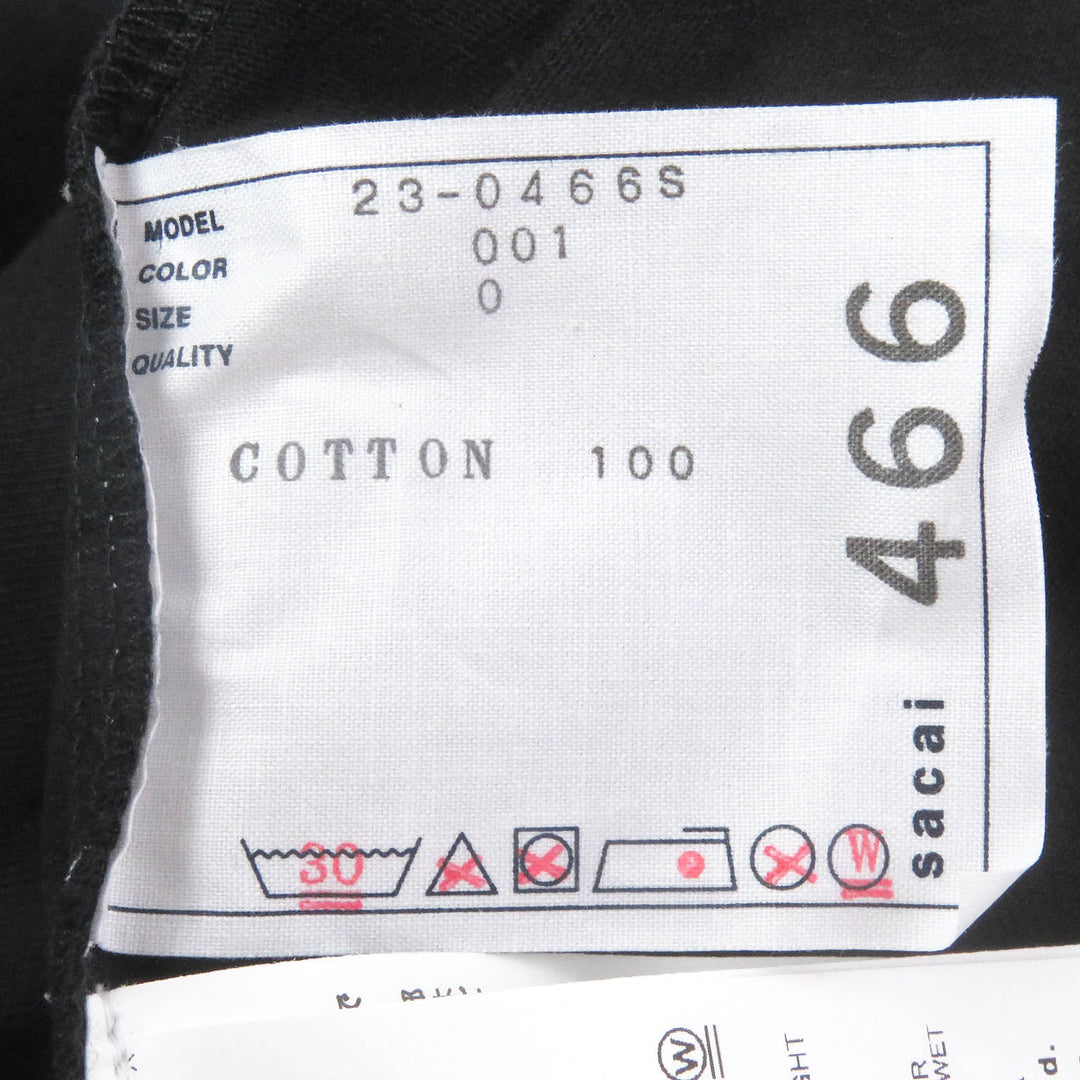 Pristine Sacai Short sleeve T-shirt Eric Haze graphic print black cotton mens 0 23-0466S