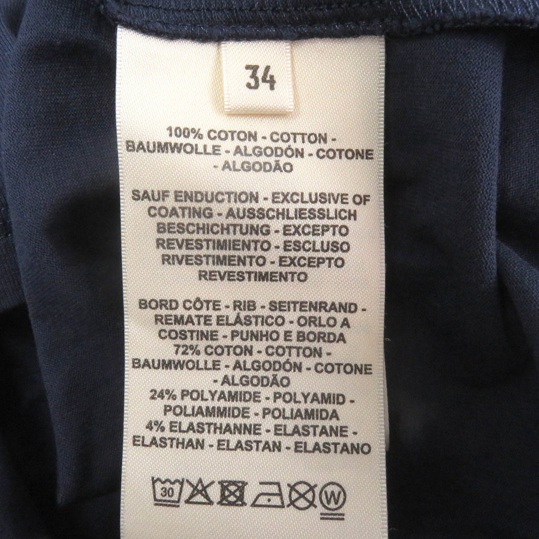 Great HERMES Short sleeve T-shirt Cartouche Chaine d'Ancre Navy cotton mens34