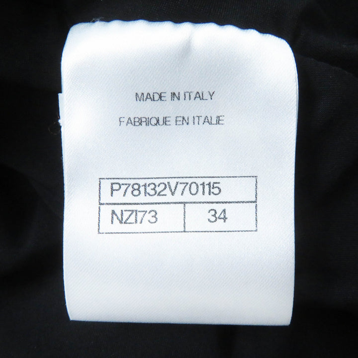 Excellent CHANEL Tops COCO Mark・Floral pattern Velour Black Grey Women 34 P78132