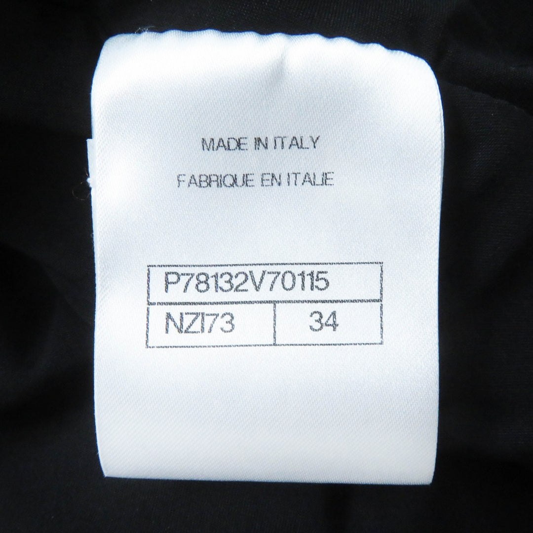 Excellent CHANEL Tops COCO Mark・Floral pattern Velour Women 34 P78132
