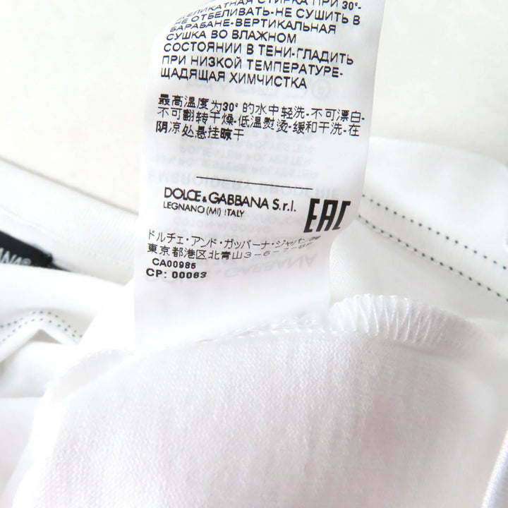 Excellent DOLCE&GABBANA T-shirt Embroidered logo Sleeveless white cotton Women