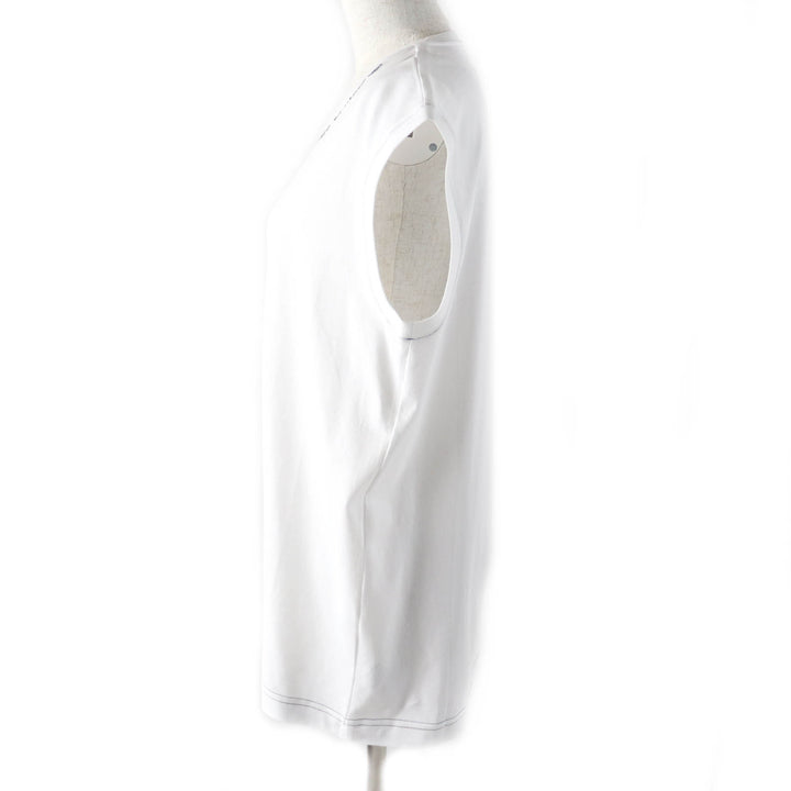 Excellent DOLCE&GABBANA T-shirt Embroidered logo Sleeveless white cotton Women