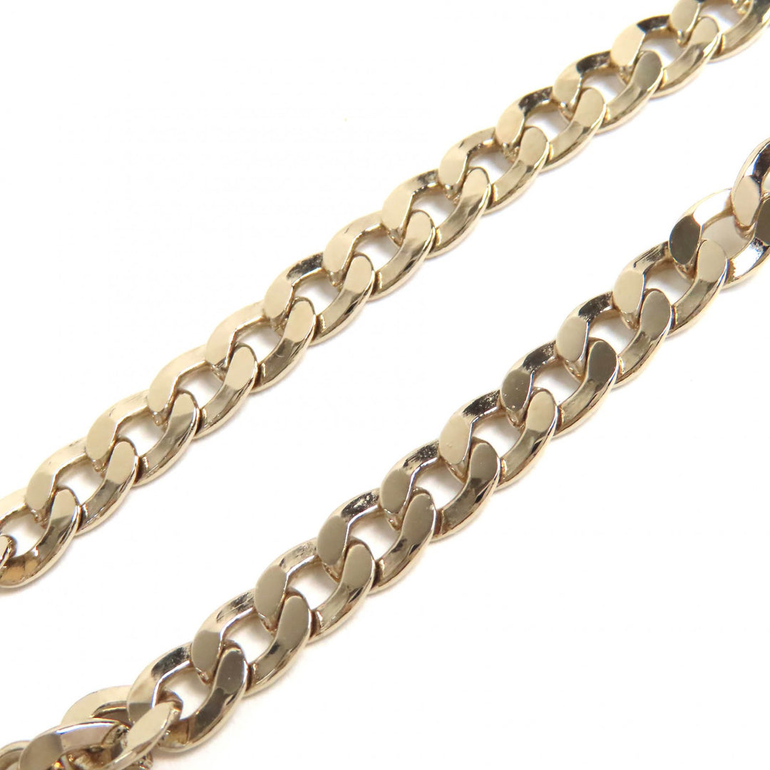 Pristine CHANEL choker COCO Mark Pearl Necklace Gold Black White Women ABE157
