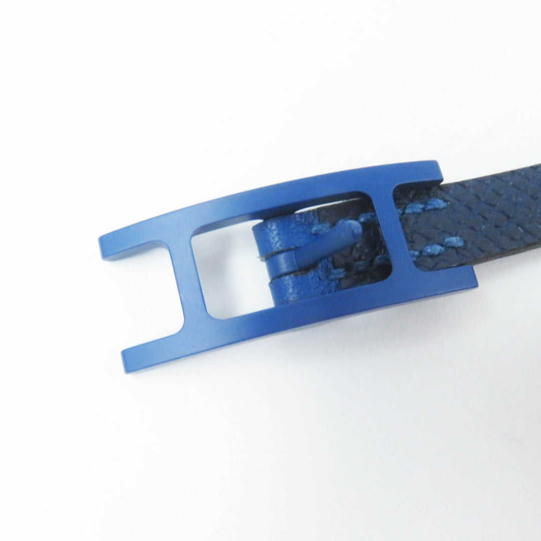 Great HERMES bracelet Beapi de Bourtour Navy leather Women