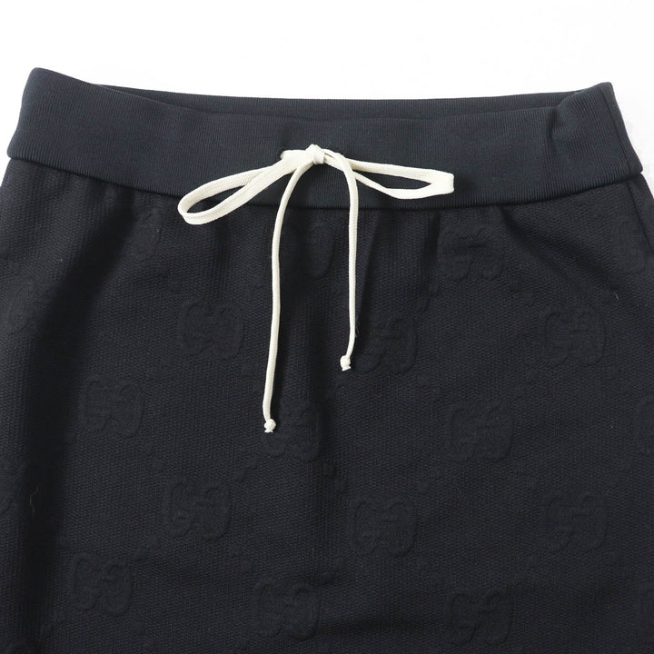 Excellent GUCCI skirt GG pattern jersey jacquard black polyester Women S 655183