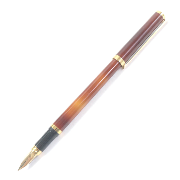 Great Dupont fountain pen Montparnasse Cap type brown marble 18K mens