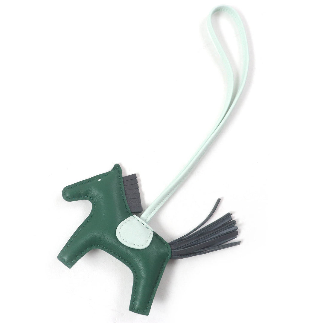 Pristine HERMES strap Rodeo Charm PM Vermoyen Ardoise Vert Peppermint Anyo Miro