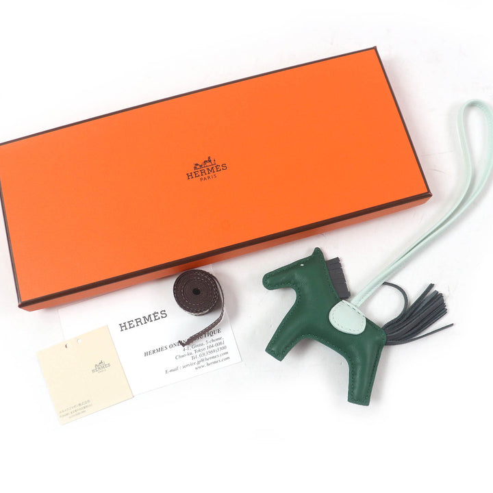 Pristine HERMES strap Rodeo Charm PM Vermoyen Ardoise Vert Peppermint Anyo Miro
