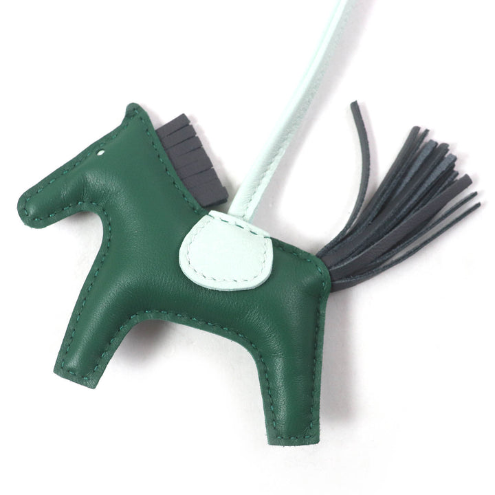 Pristine HERMES strap Rodeo Charm PM Vermoyen Ardoise Vert Peppermint Anyo Miro