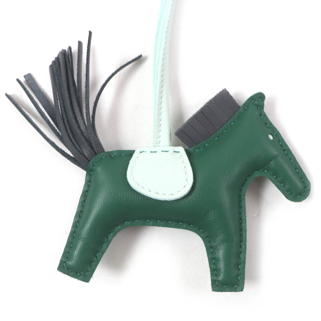 Pristine HERMES strap Rodeo Charm PM Vermoyen Ardoise Vert Peppermint Anyo Miro