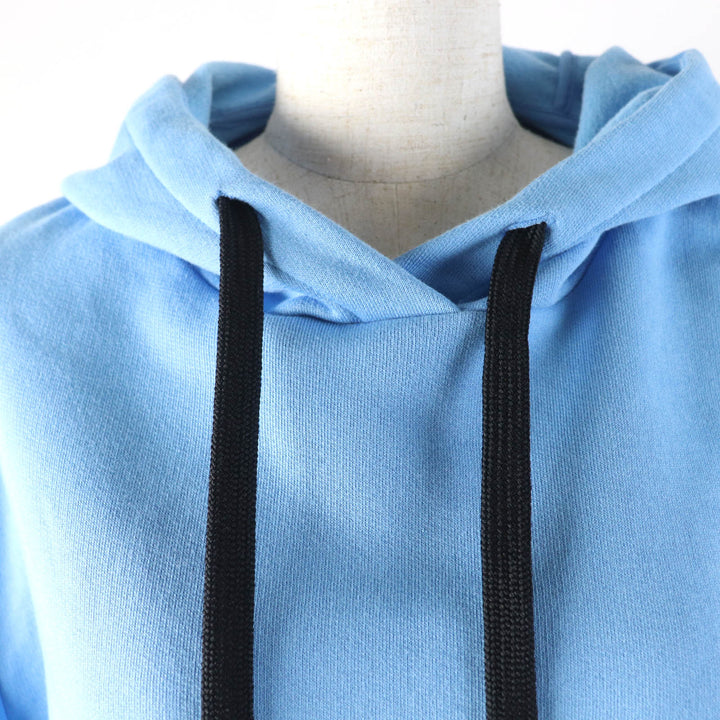 Excellent MARNI hoodie Lettering print oversized pullover blue cotton Women 36 ELJE0157P1