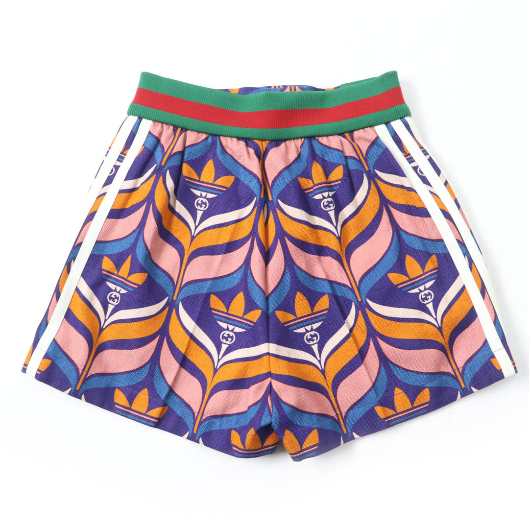 Pristine GUCCI×adidas Shorts Trefoil Web Line multicolor cotton Women 36 703006