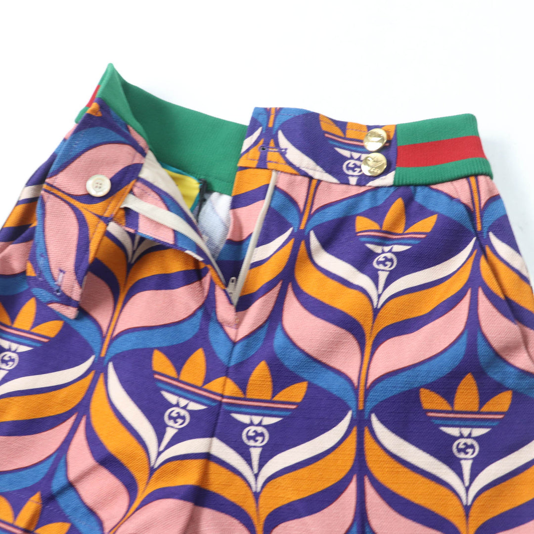 Pristine GUCCI×adidas Shorts Trefoil Web Line multicolor cotton Women 36 703006