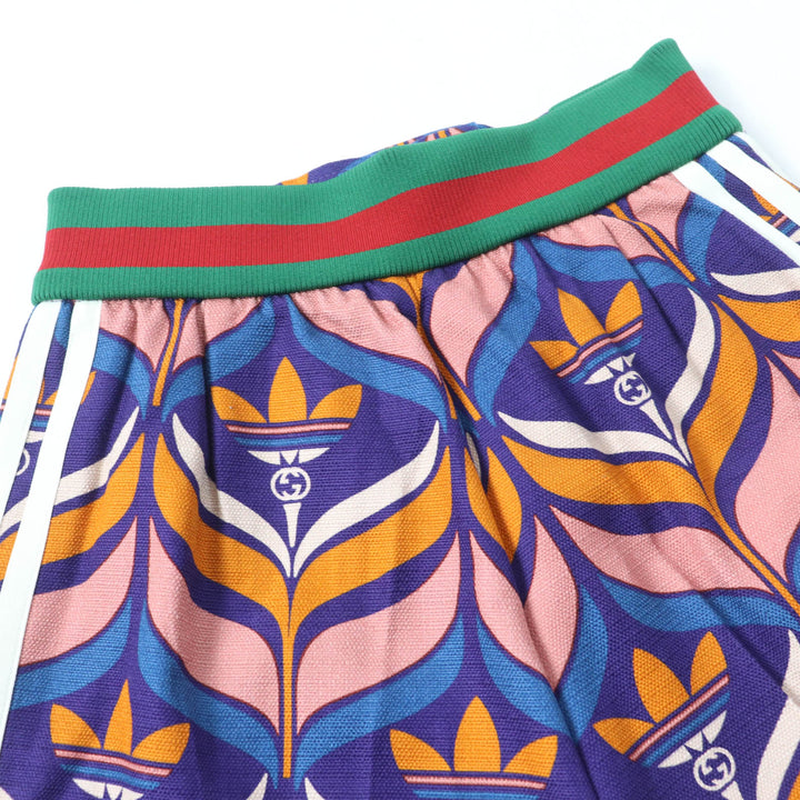 Pristine GUCCI×adidas Shorts Trefoil Web Line multicolor cotton Women 36 703006