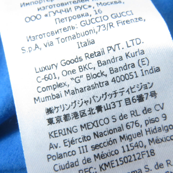 Pristine GUCCI×adidas Short sleeve T-shirt Trefoil print blue cotton Women S