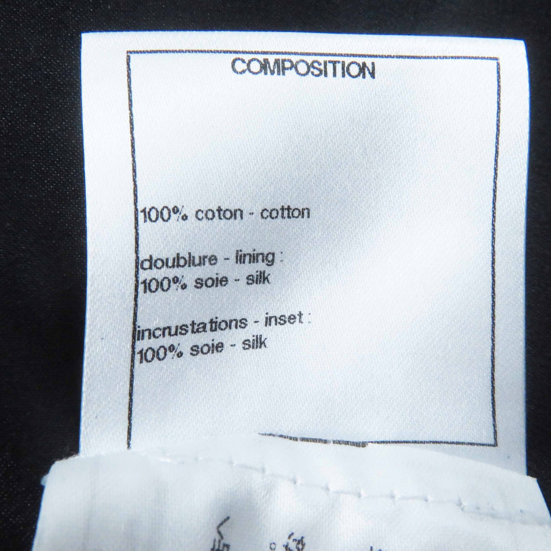 Great CHANEL coat COCO Mark button all-over pattern Black light beige Women 38