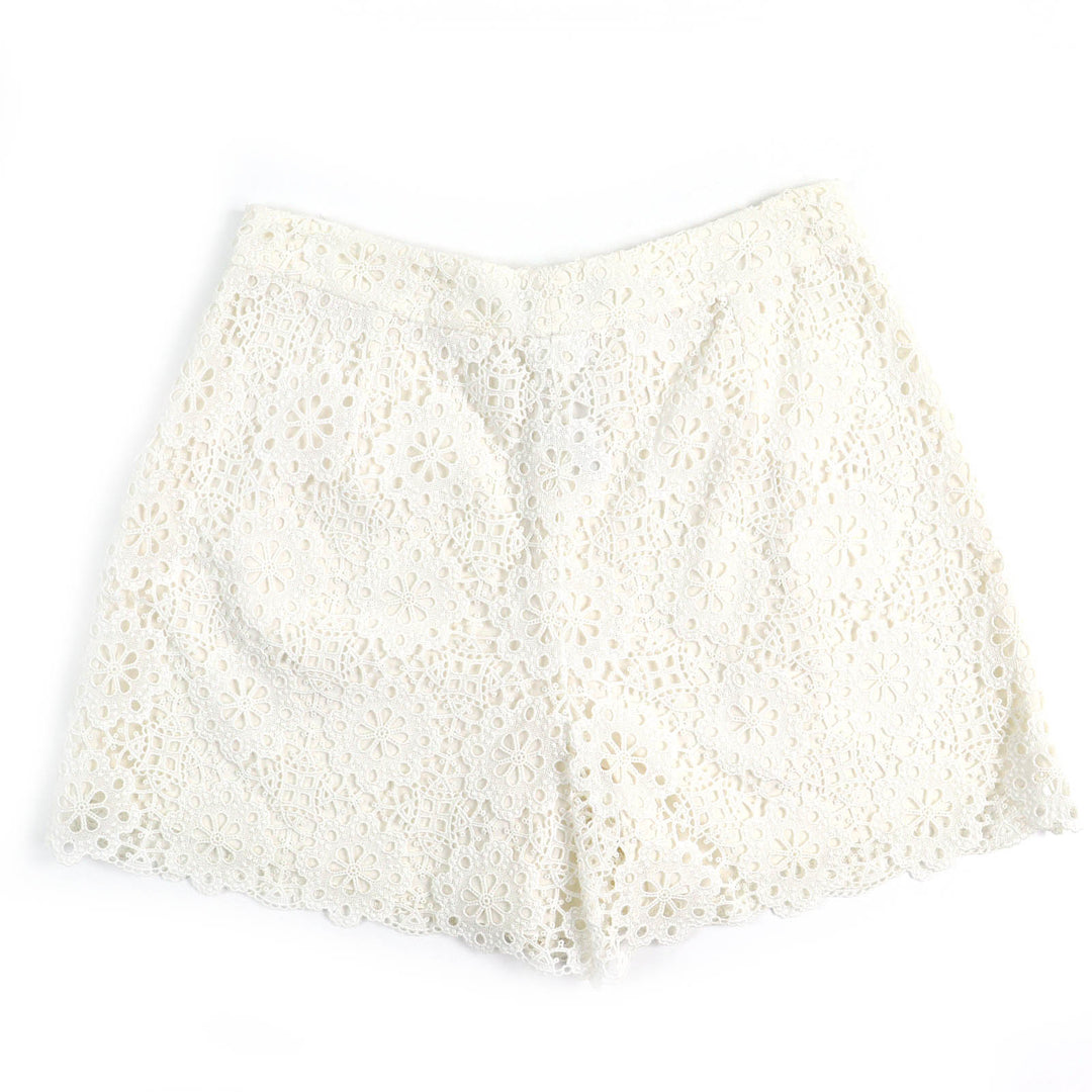 Excellent DOLCE&GABBANA Shorts Cutwork lace Ivory cotton Women 38