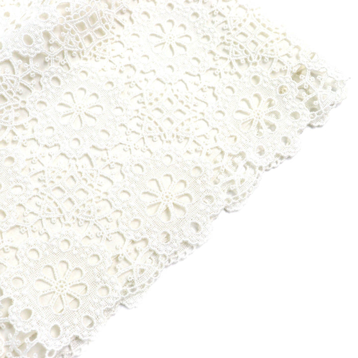 Excellent DOLCE&GABBANA Shorts Cutwork lace Ivory cotton Women 38