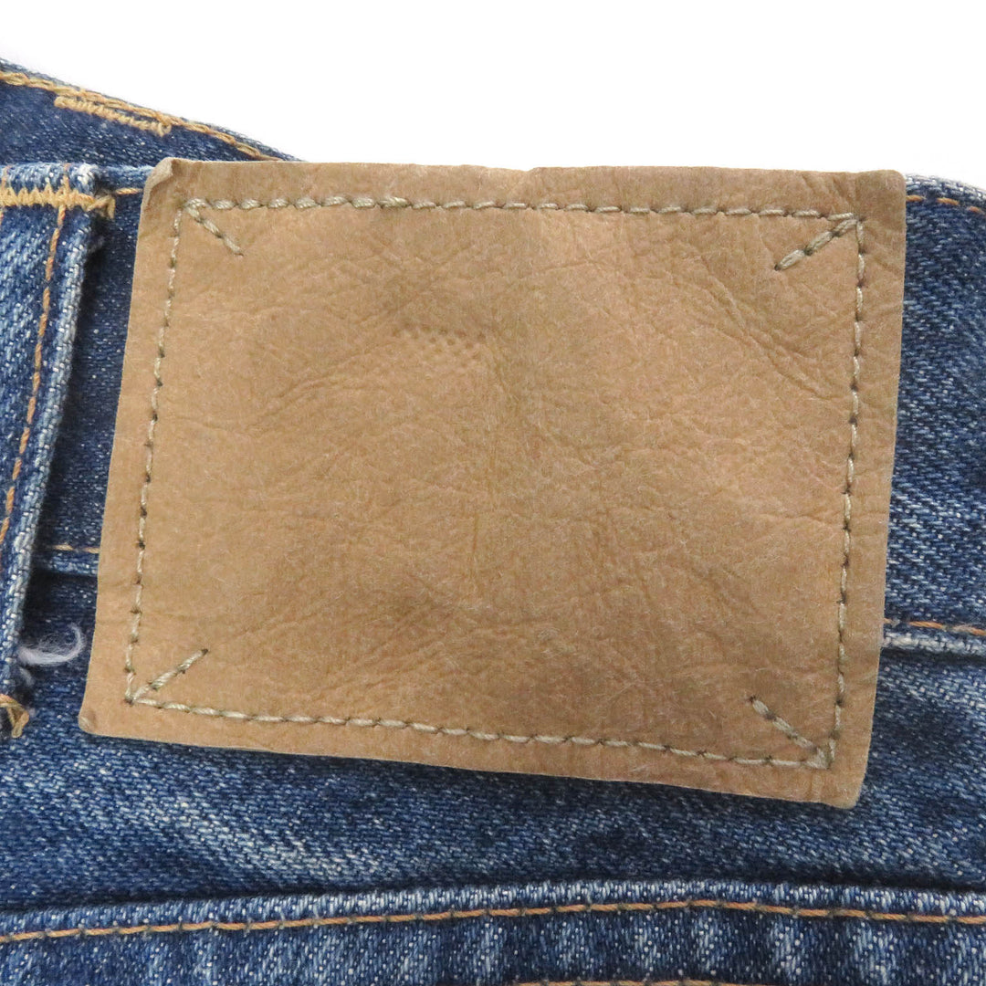 Great CELINE Denim pants Button fly cut off Indigo blue cotton mens 28