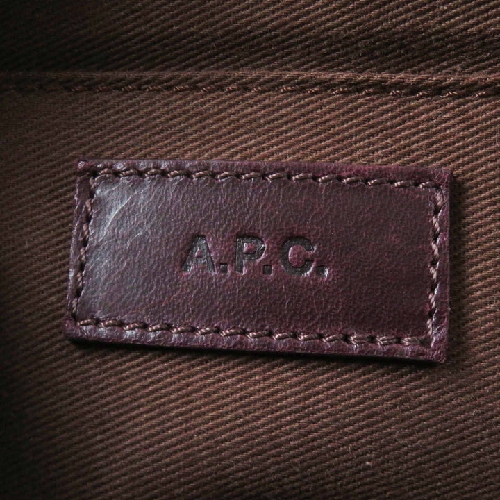 Excellent A.P.C. Shoulder Bag quilting Bordeaux series leather Women