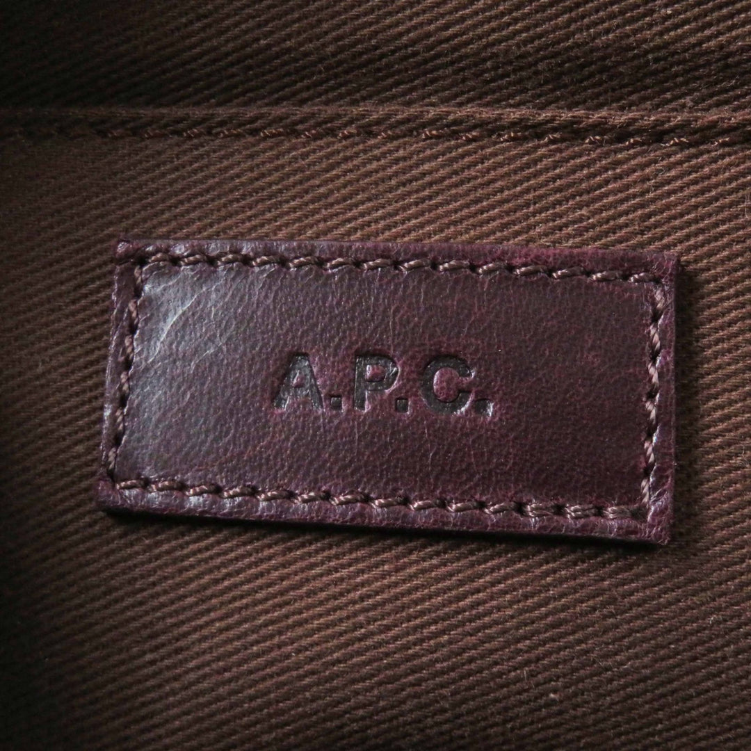 Excellent A.P.C. Shoulder Bag quilting Bordeaux series leather Women