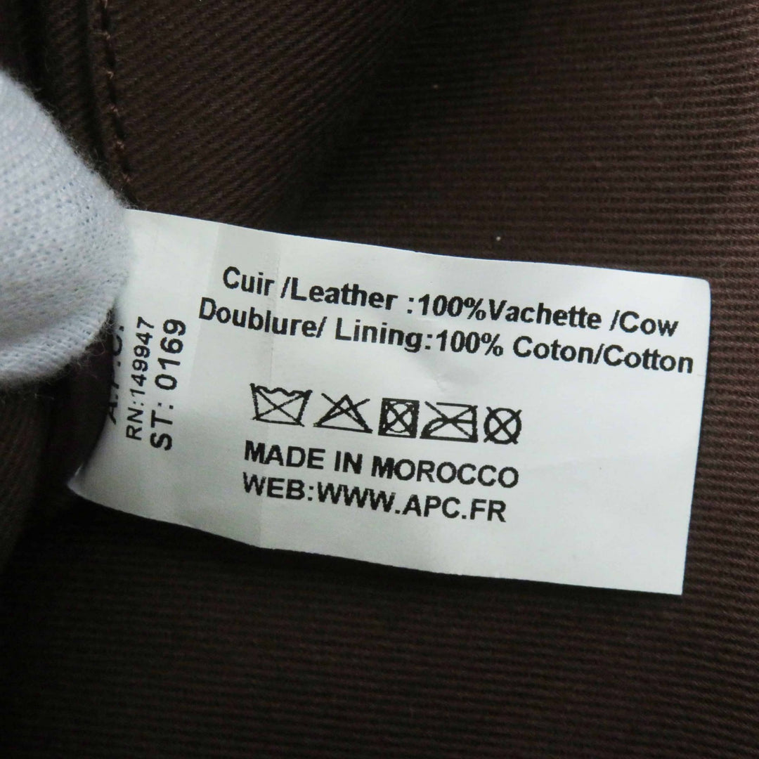 Excellent A.P.C. Shoulder Bag quilting Bordeaux series leather Women