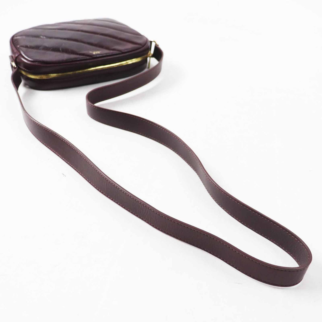 Excellent A.P.C. Shoulder Bag quilting Bordeaux series leather Women
