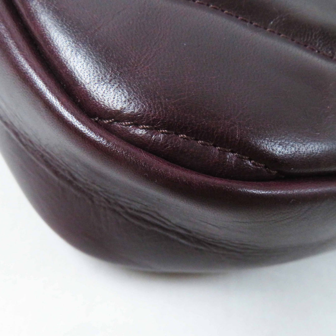 Excellent A.P.C. Shoulder Bag quilting Bordeaux series leather Women