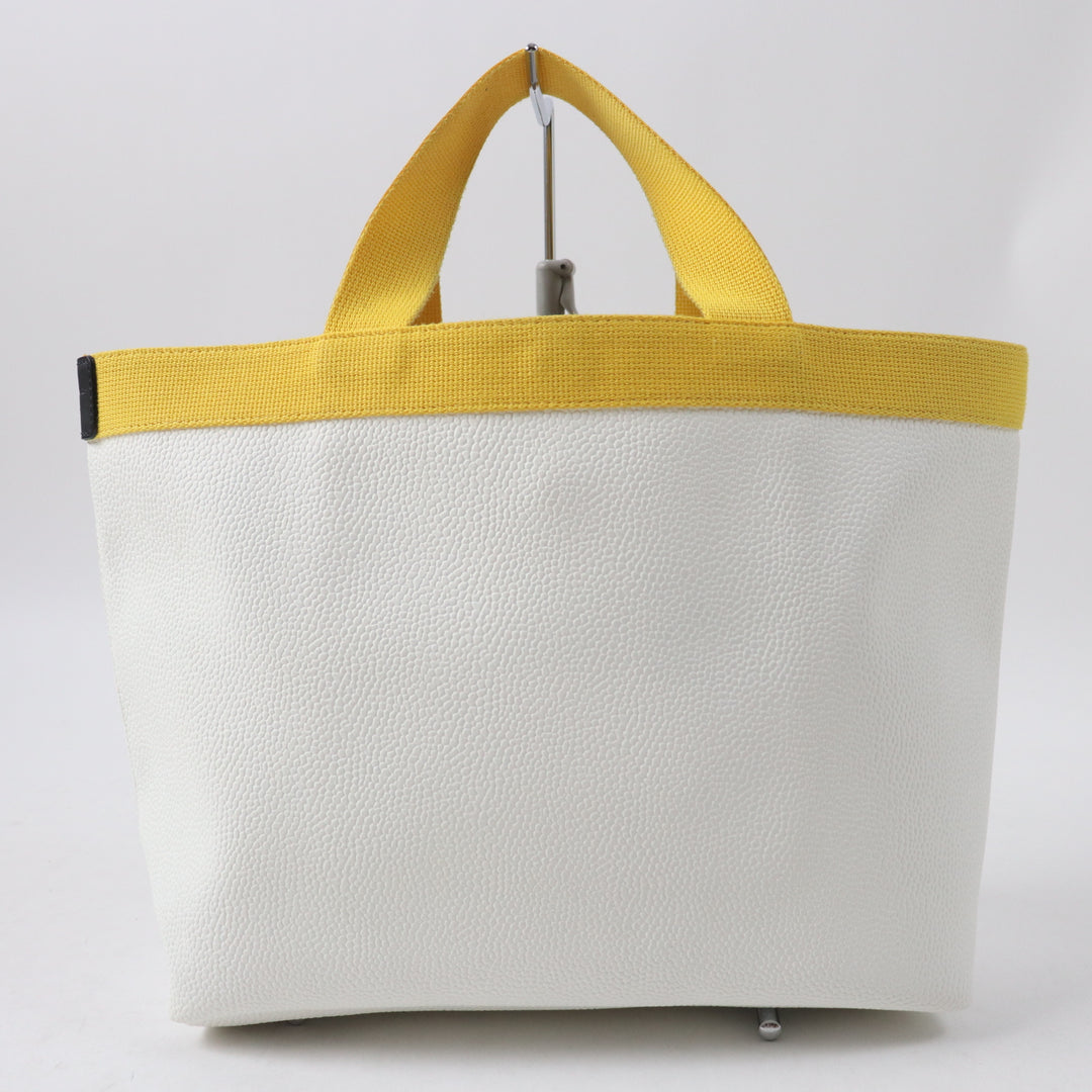 Very Good Herve Chapelier Handbag Luxe line yellow Coated canvas 704Gold Plated