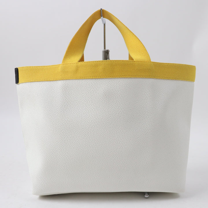 Very Good Herve Chapelier Handbag Luxe line yellow Coated canvas 704Gold Plated