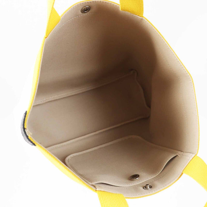 Very Good Herve Chapelier Handbag Luxe line yellow Coated canvas 704Gold Plated