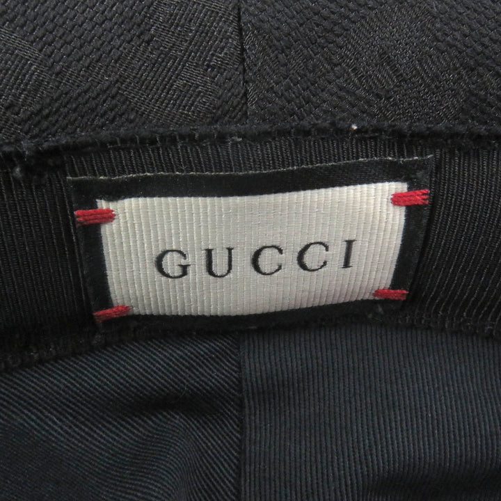 Great GUCCI hat GG Canvas Fedora Bucket Hat black polyester mens 576587