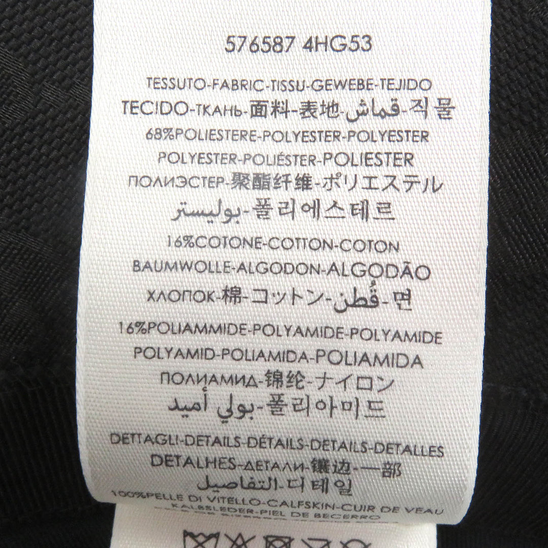 Great GUCCI hat GG Canvas Fedora Bucket Hat black polyester mens 576587
