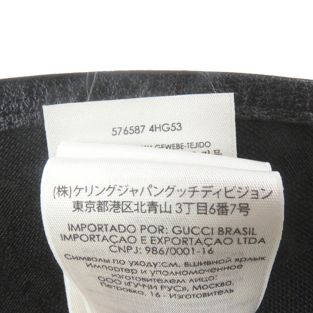 Great GUCCI hat GG Canvas Fedora Bucket Hat black polyester mens 576587