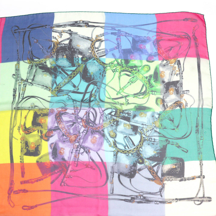 Great HERMES scarf Brides Rebelles Horse Tackle Rebellion Carr 140 Large Shawl