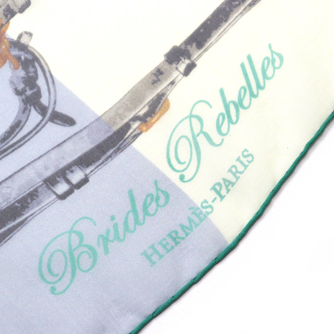 Great HERMES scarf Brides Rebelles Horse Tackle Rebellion Carr 140 Large Shawl