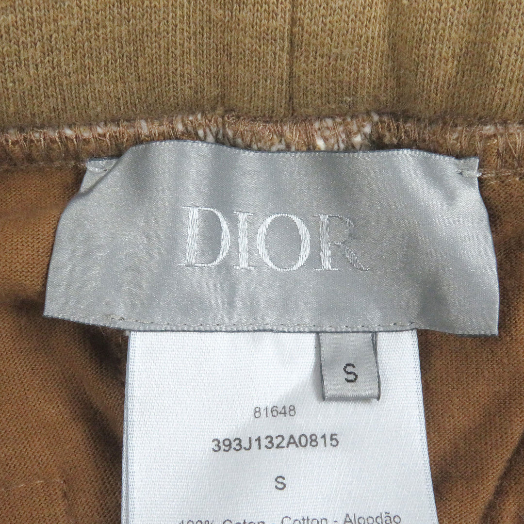 Great DIOR×DENIM TEARS Pants Logo patch embroidered sweatshirt beige