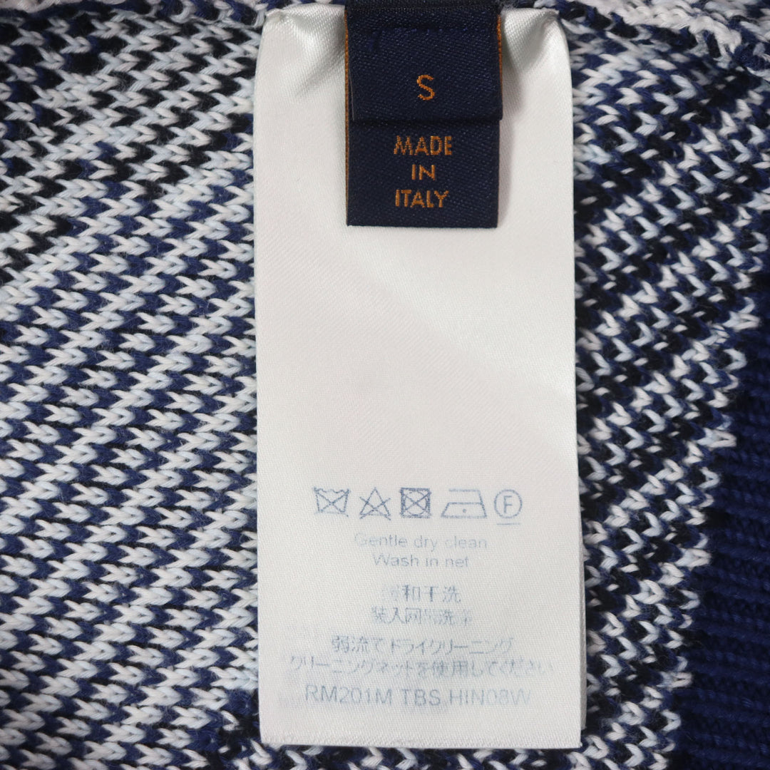 Great LOUIS VUITTON sweater knit Navy multi cotton mens S