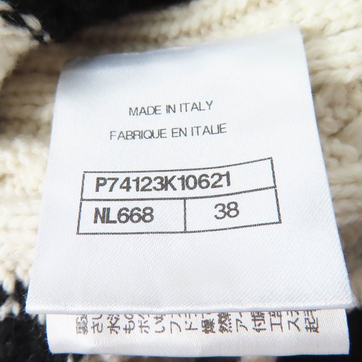 Excellent CHANEL knit COCO Mark Button Cable Knit Deep cashmere Women 38 P74123K10621