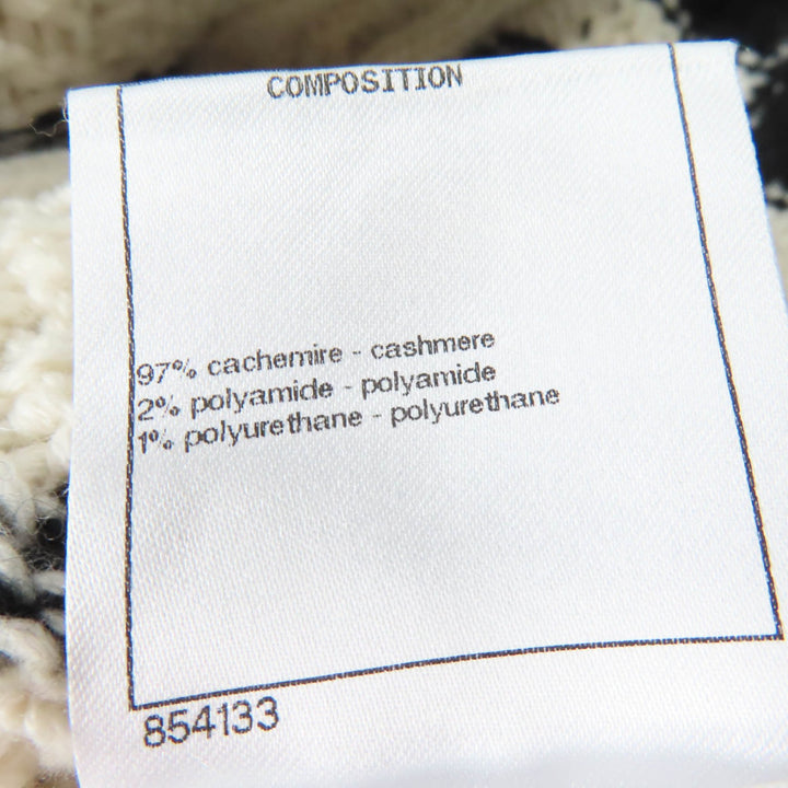 Excellent CHANEL knit COCO Mark Button Cable Knit Deep cashmere Women 38