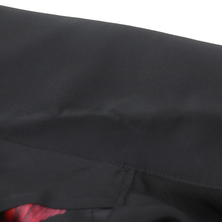 Excellent Yohji Yamamoto POUR HOMME Short sleeve shirt black silk 2 HG-B85-835