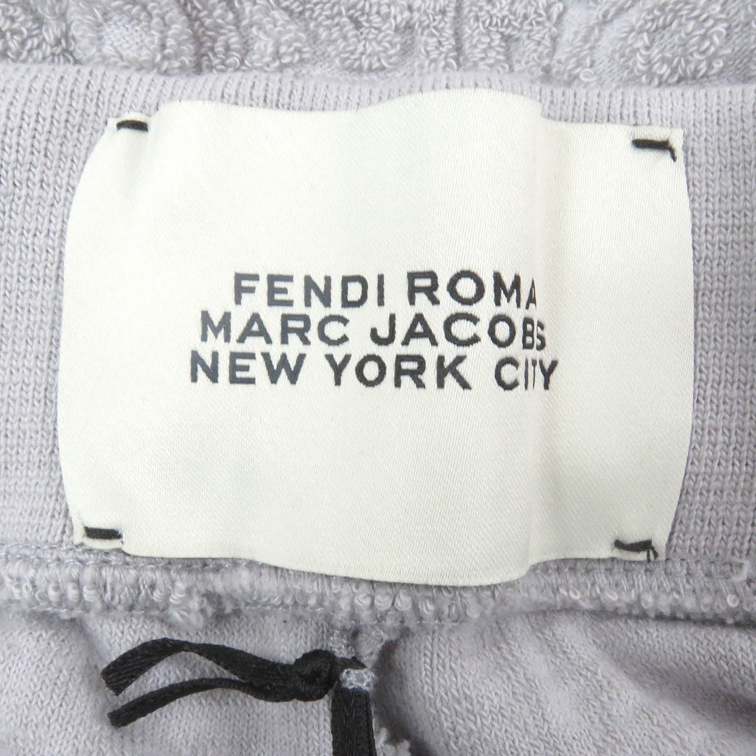 Excellent FENDI×MARC JACOBS Shorts Embossed logo pile easy pants gray 50 FB0689