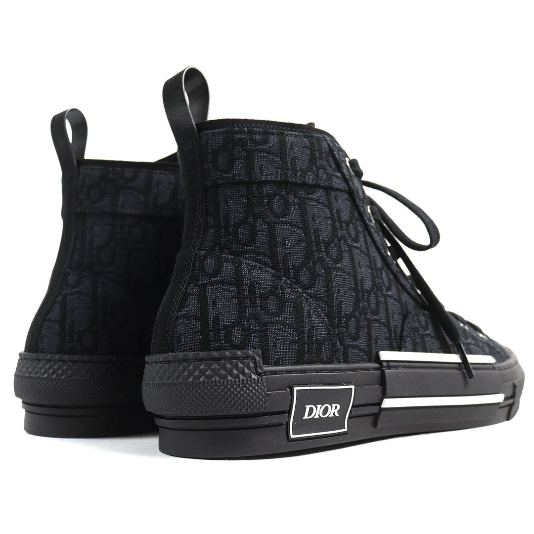 Pristine DIOR High cut sneakers B23 Oblique Logo black mens 43 3SH126ZSA H969