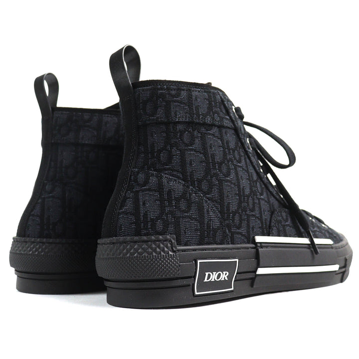 Pristine DIOR High cut sneakers B23 Oblique Logo black mens 43 3SH126ZSA H969