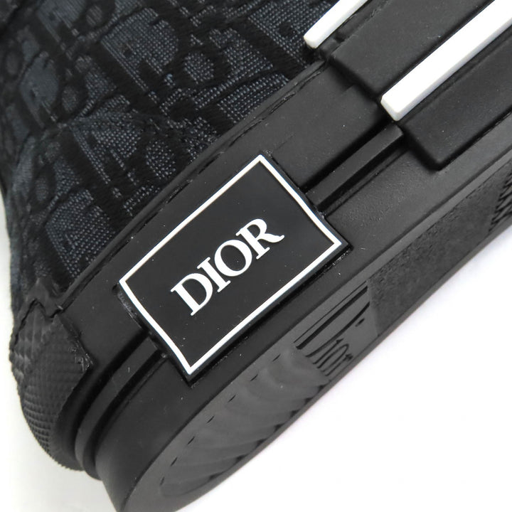 Pristine DIOR High cut sneakers B23 Oblique Logo black mens 43 3SH126ZSA H969